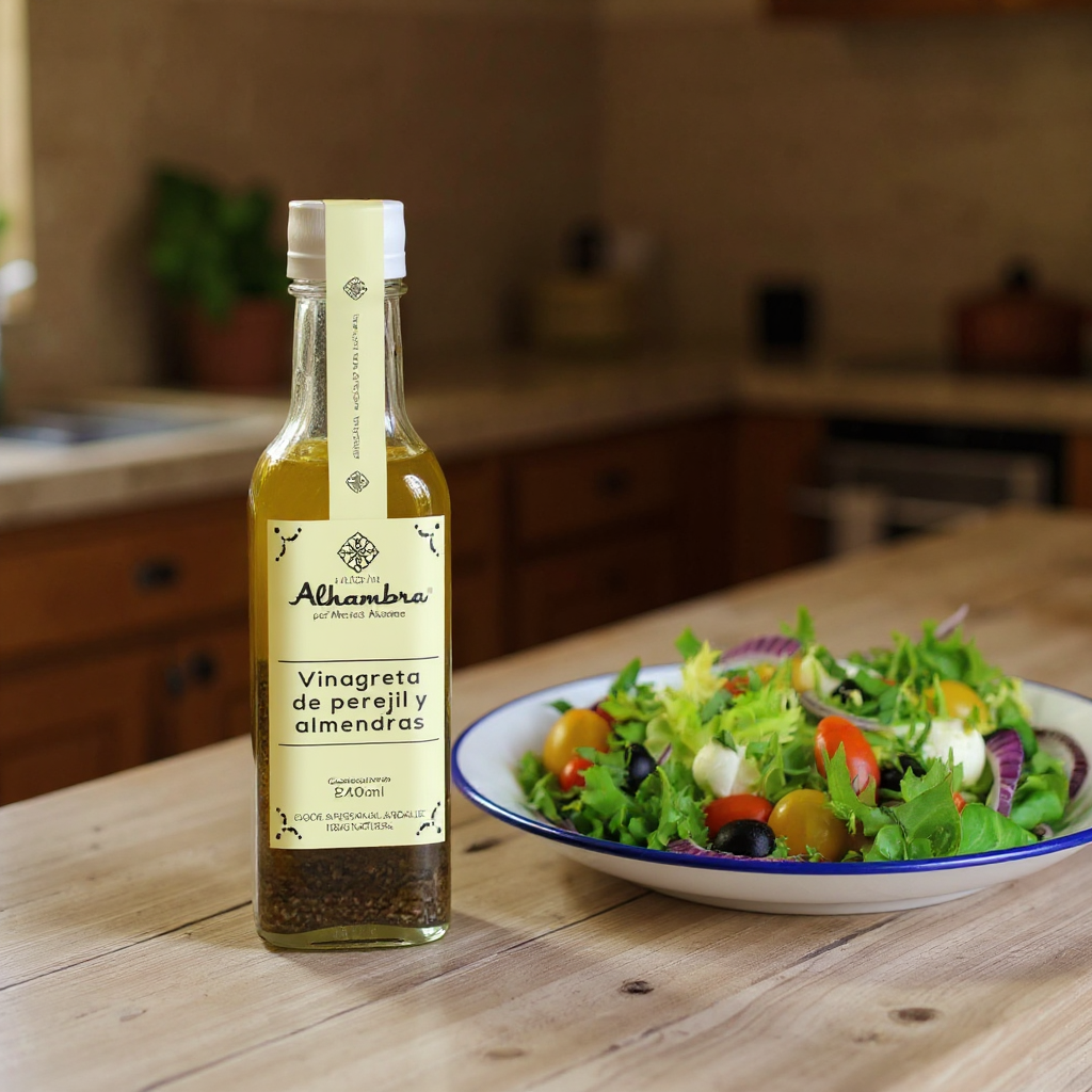 Vinagreta de perejil y almendras